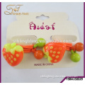 Wholesale kid's accessory elastic hair rubber band with orange strawberry decorated in alibaba